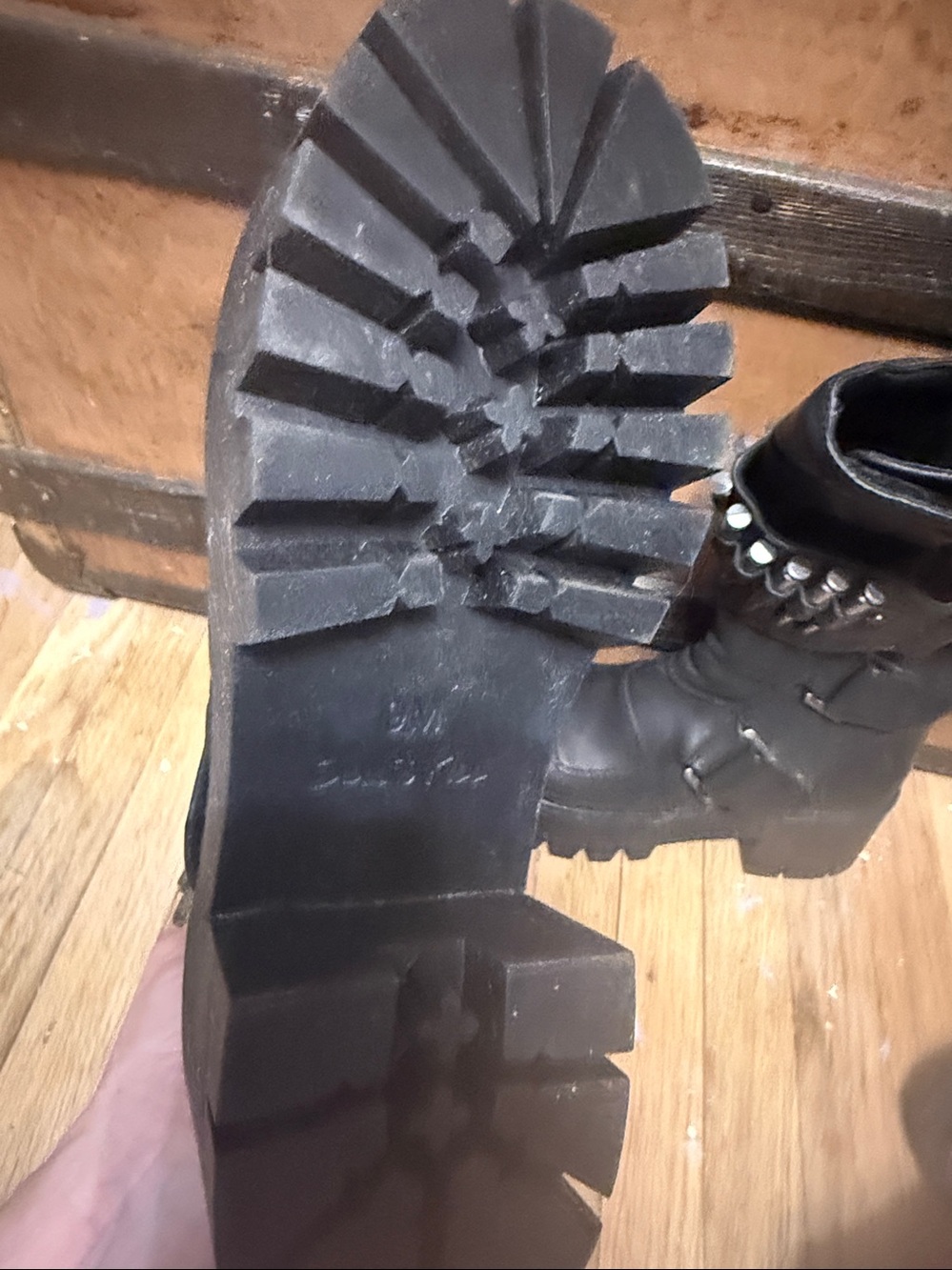 Dolls Kill Black Ammo-Detail Combat Boots - Picture 3 of 4